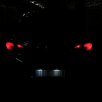 Nachgerüstetes erweitertes Schlusslicht in der Heckklappe und LED-Kennzeichenbeleuchtung vom BMW 1er